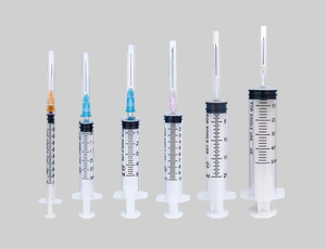 Disposable sterile syringes (luer slip)