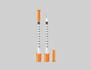 Disposable sterile insulin syringe